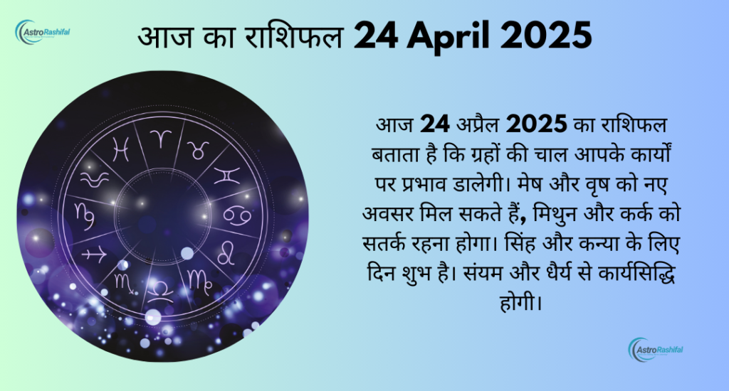 Horoscope Thursday 24 April 2025